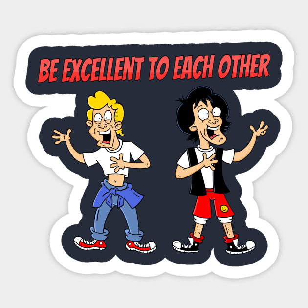 Bill and Ted Sticker by Crockpot